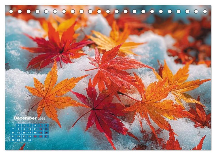 Produktbild: Herbstgefl&uuml;ster - Farben, die vom Wind erz&auml;hlen (Tischkalender 2026 DIN A5 quer), CALVENDO Monatskalender