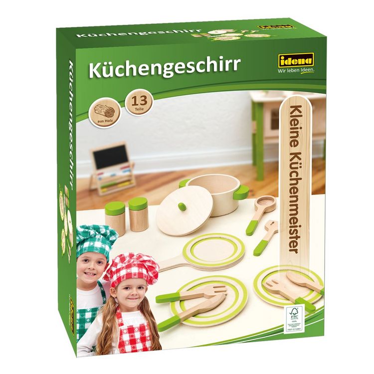Produktbild: Idena K&uuml;chengeschirr K&uuml;chenmeister aus Holz 13 Teile