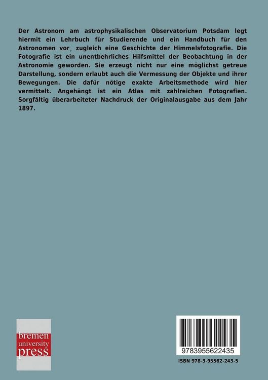 Produktbild: Die Photographie der Gestirne