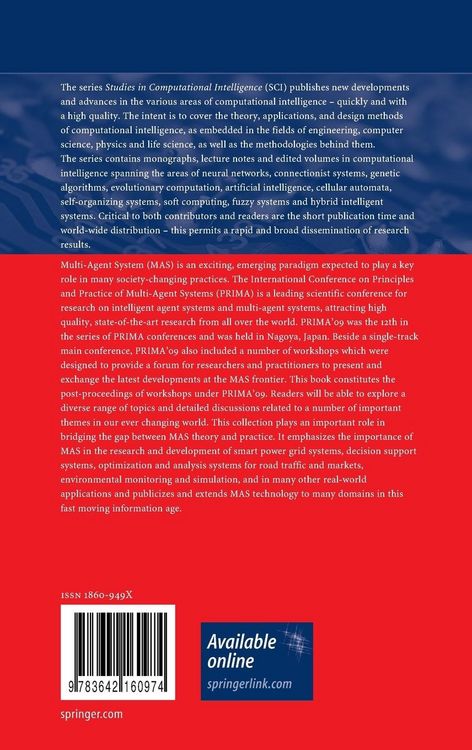 Produktbild: Advances in Practical Multi-Agent Systems
