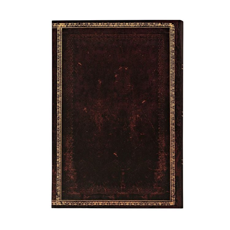 Produktbild: Hardcover Notizbuch Schwarzes Marokkoleder Flexi, Mini, Liniert