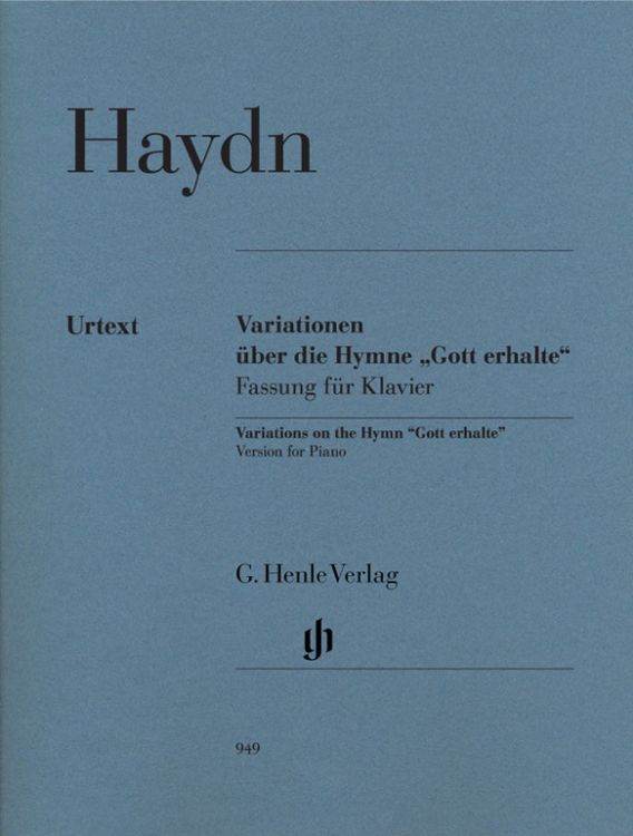 Produktbild: Joseph Haydn - Variationen über die Hymne "Gott erhalte", Fassung für Klavier