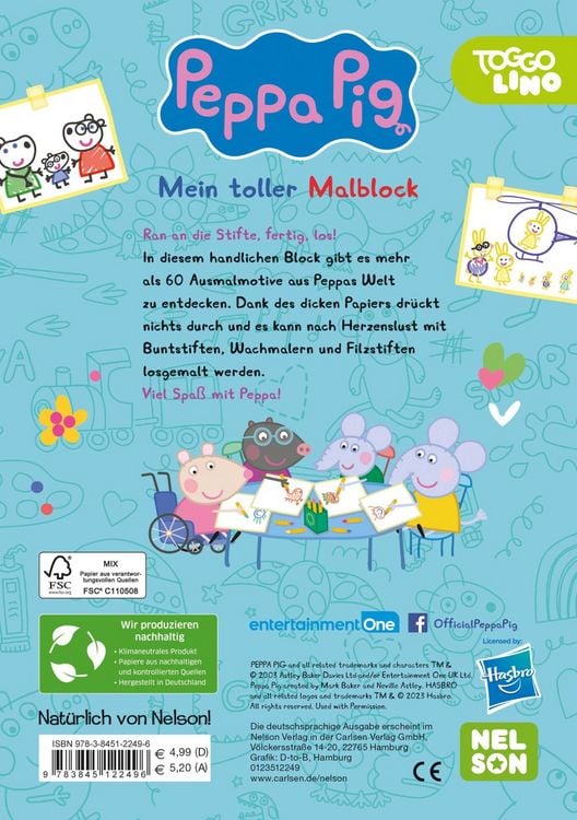 Produktbild: Peppa Wutz Ausmalbilder: Mein toller Malblock