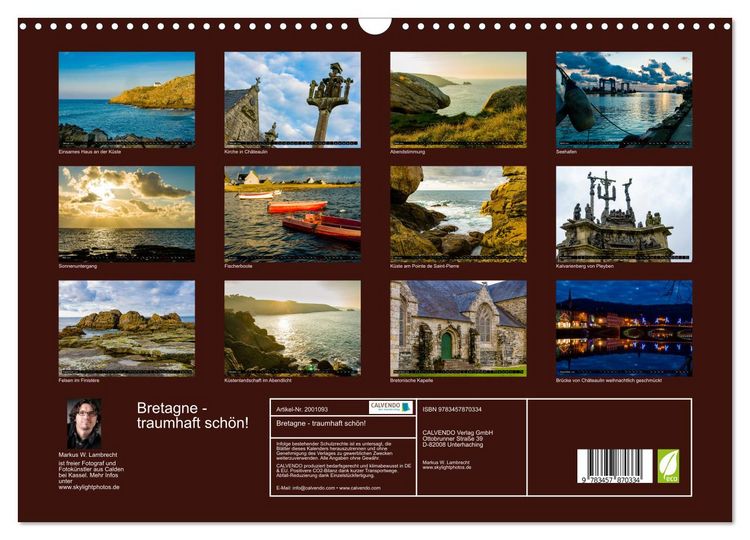 Produktbild: Bretagne - traumhaft sch&ouml;n! (Wandkalender 2026 DIN A3 quer), CALVENDO Monatskalender