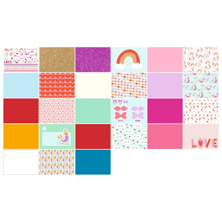 Produktbild: folia Bastelblock Glitter Everywhere 24x34cm 27 Blatt