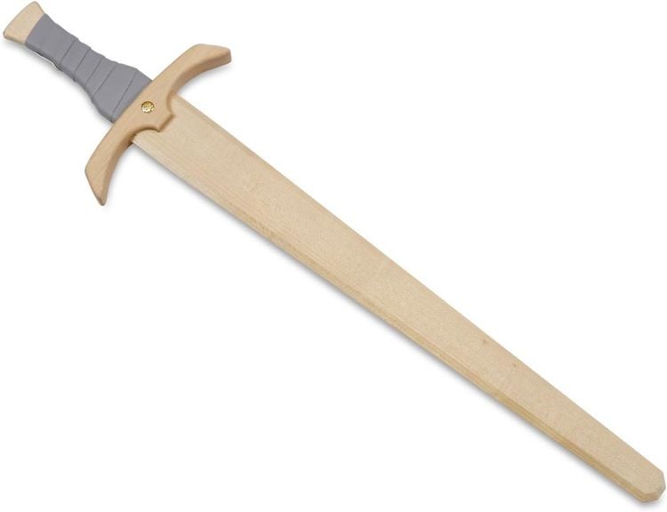Produktbild: BestSaller 1105 - Schwert Schwertleite, Birke, 56cm, Holz-Schwert, Griff mit grauer Kunstlederwickelung