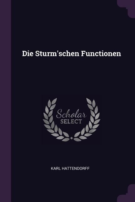 Produktbild: Die Sturm'schen Functionen