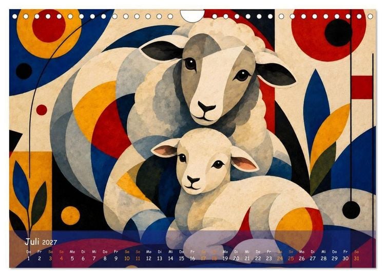 Produktbild: Ein bunter Zoo im Kinderzimmer (Wandkalender 2027 DIN A4 quer), CALVENDO Monatskalender