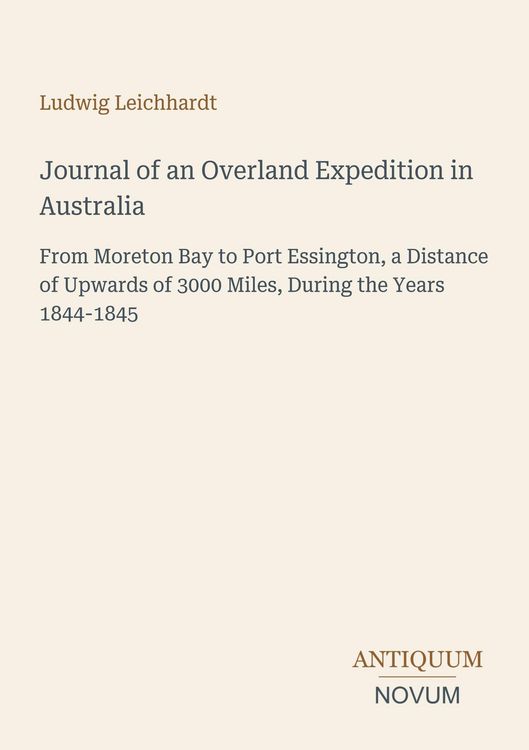 Produktbild: Journal of an Overland Expedition in Australia