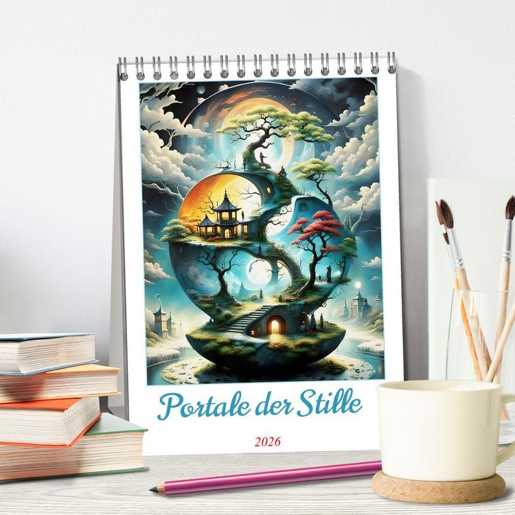 Produktbild: Portale der Stille (Tischkalender 2026 DIN A5 hoch), CALVENDO Monatskalender