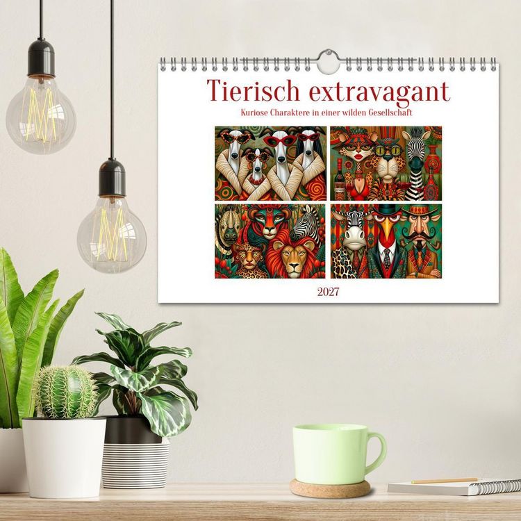 Produktbild: Tierisch extravagant (Wandkalender 2027 DIN A4 quer), CALVENDO Monatskalender