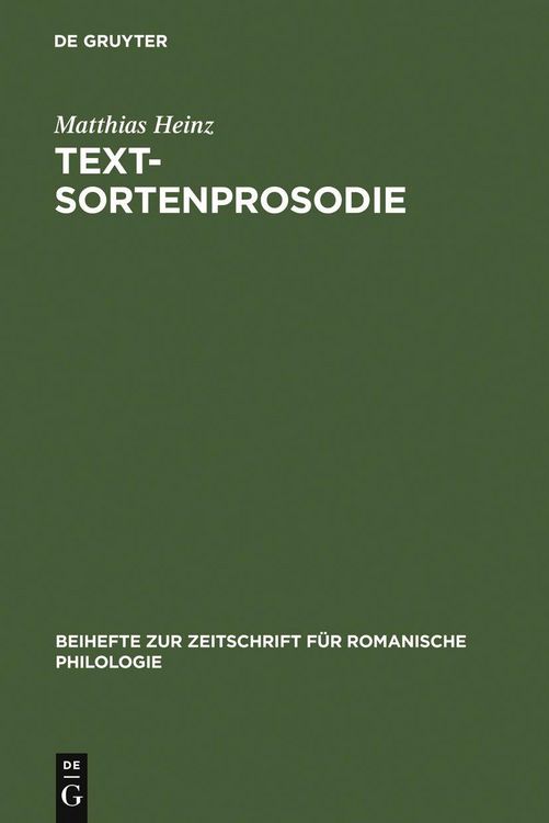 Produktbild: Textsortenprosodie