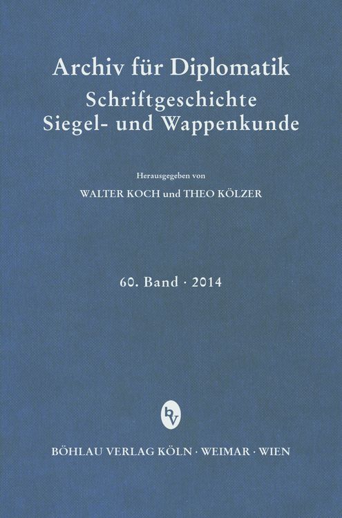 Produktbild: Archiv f&uuml;r Diplomatik, Schriftgeschichte, Siegel- und Wappenkunde