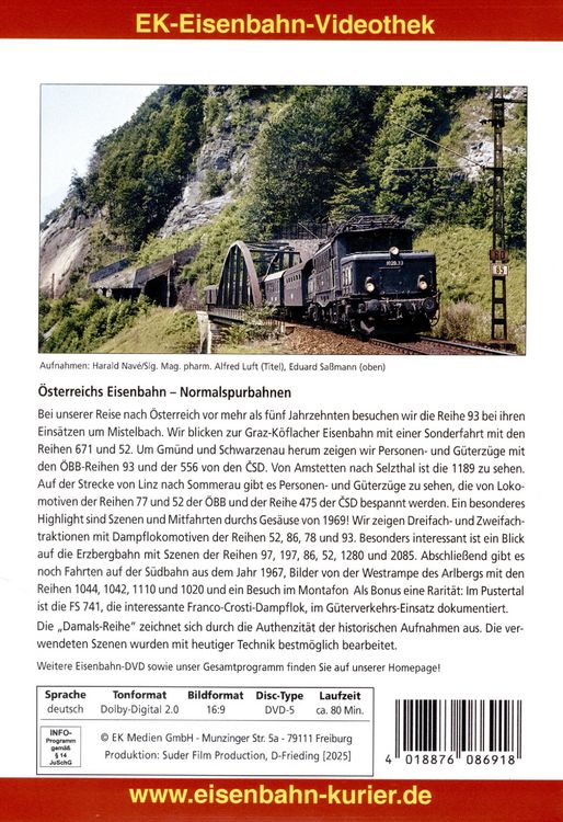 Produktbild: &Ouml;sterreichs Eisenbahn - Teil 1: Normalspuren