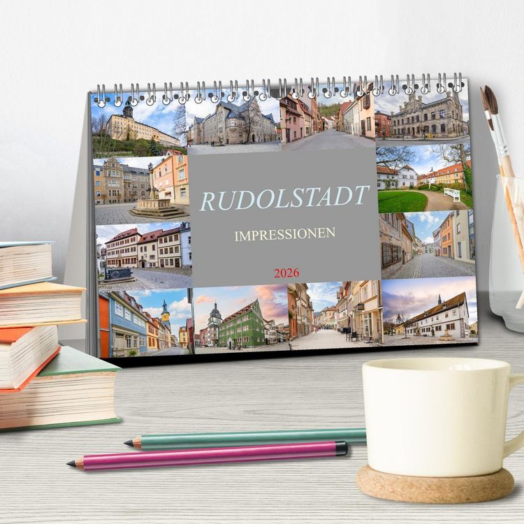 Produktbild: Rudolstadt Impressionen (Tischkalender 2026 DIN A5 quer), CALVENDO Monatskalender