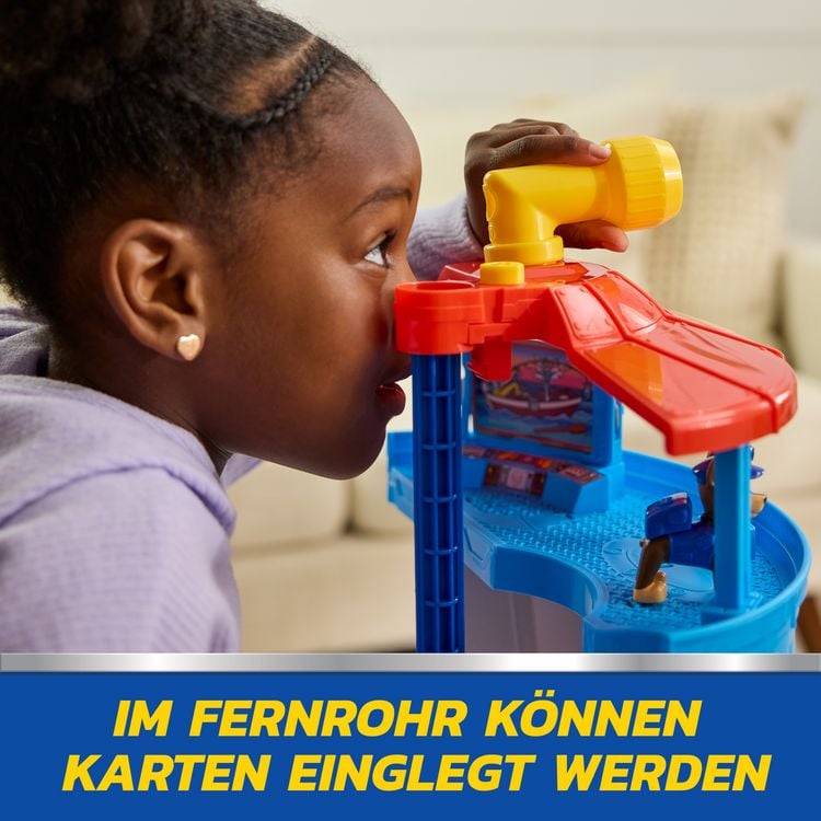 Produktbild: PAW Patrol - Lookout Tower, &uuml;ber 50 cm hoch, Hauptquartier Spielset mit 1 Basis Polizei-Fahrzeug, 2 Chase Figuren und Zubeh&ouml;r
