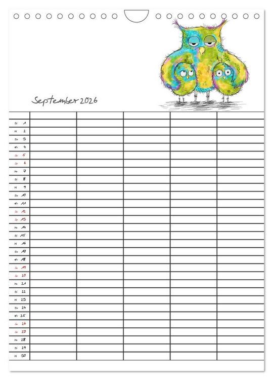Produktbild: Bunte Freunde (Wandkalender 2026 DIN A4 hoch), CALVENDO Monatskalender