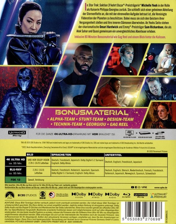 Produktbild: Star Trek: Sektion 31 - Steelbook - Limited Edition (4K Ultra HD) (+ Blu-ray)