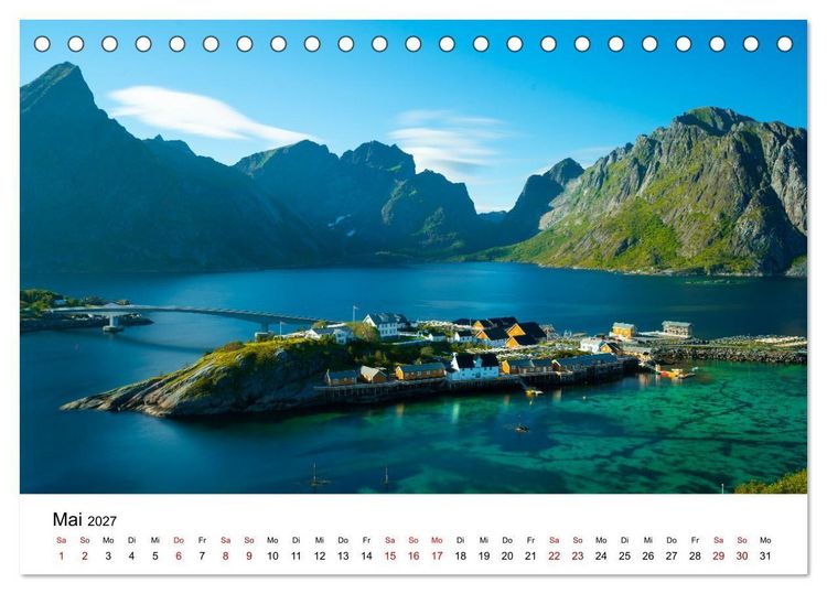 Produktbild: Atemberaubende Natur der Lofoten (Tischkalender 2027 DIN A5 quer), CALVENDO Monatskalender