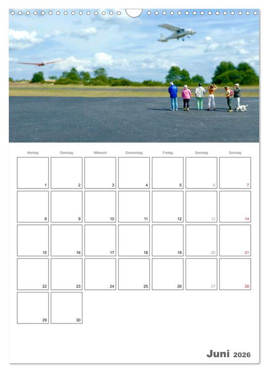Produktbild: Follow me and have fun - kleine Leute am Flugplatz (Wandkalender 2026 DIN A3 hoch), CALVENDO Monatskalender