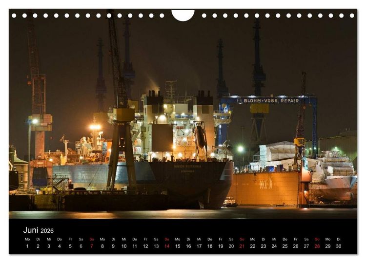 Produktbild: Hamburgs N&auml;chte (Wandkalender 2026 DIN A4 quer), CALVENDO Monatskalender