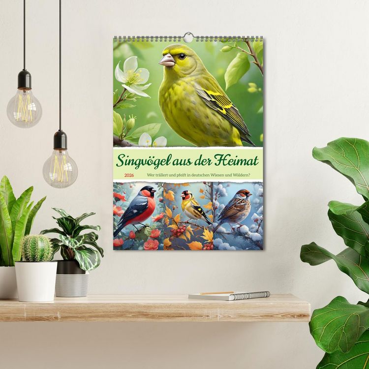 Produktbild: Singv&ouml;gel aus der Heimat (Wandkalender 2026 DIN A3 hoch), CALVENDO Monatskalender
