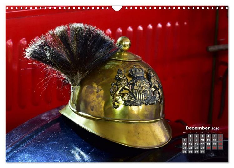 Produktbild: Historische Feuerwehrhelme (Wandkalender 2026 DIN A3 quer), CALVENDO Monatskalender