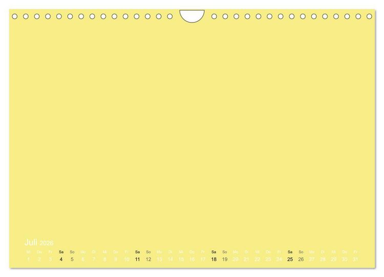 Produktbild: Bastelkalender - Gelb (Wandkalender 2026 DIN A4 quer), CALVENDO Monatskalender