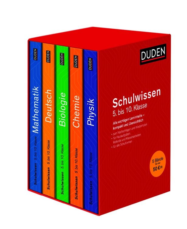 Produktbild: Duden Schulwissen 5. bis 10. Klasse 5 B&auml;nde