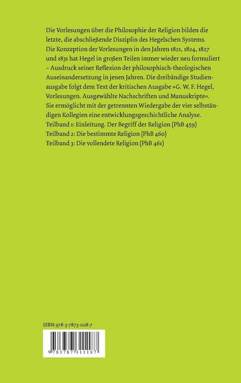 Produktbild: Vorlesungen &uuml;ber die Philosophie der Religion. Teil 3