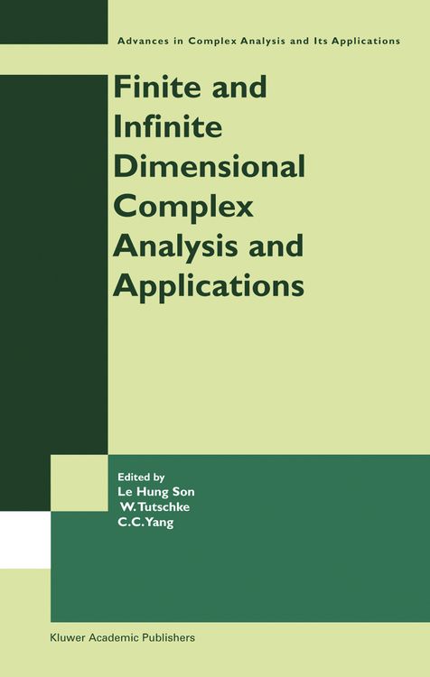 Produktbild: Finite or Infinite Dimensional Complex Analysis and Applications