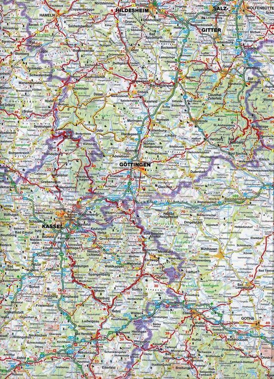 Produktbild: Strassenkarte Deutschland Nord
