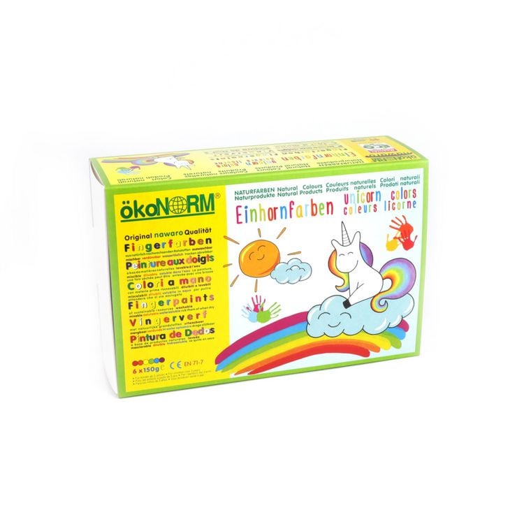 Produktbild: Fingerfarben nawaro, 6er Set Einhorn