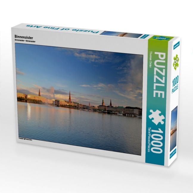 Produktbild: CALVENDO Puzzle Binnenalster | 1000 Teile Lege-Gr&ouml;&szlig;e 64x48cm Foto-Puzzle f&uuml;r gl&uuml;ckliche Stunden