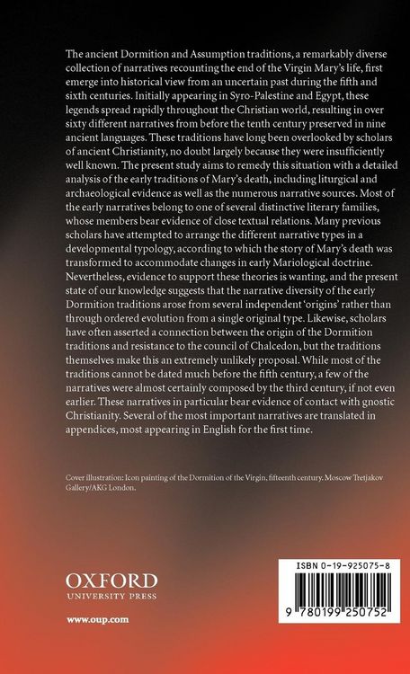 Produktbild: The Ancient Traditions of the Virgin Mary's Dormition and Assumption