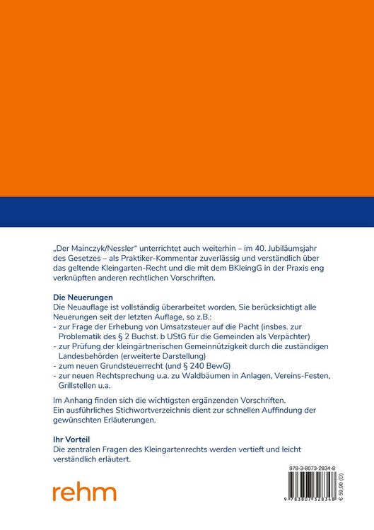 Produktbild: Bundeskleingartengesetz