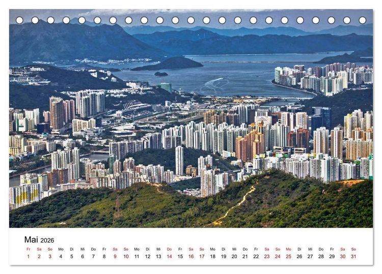 Produktbild: Megacity Hong Kong (Tischkalender 2026 DIN A5 quer), CALVENDO Monatskalender