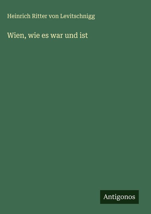 Produktbild: Wien, wie es war und ist