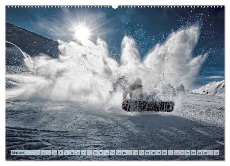 Produktbild: Snowboard - so cool (hochwertiger Premium Wandkalender 2026 DIN A2 quer), Kunstdruck in Hochglanz