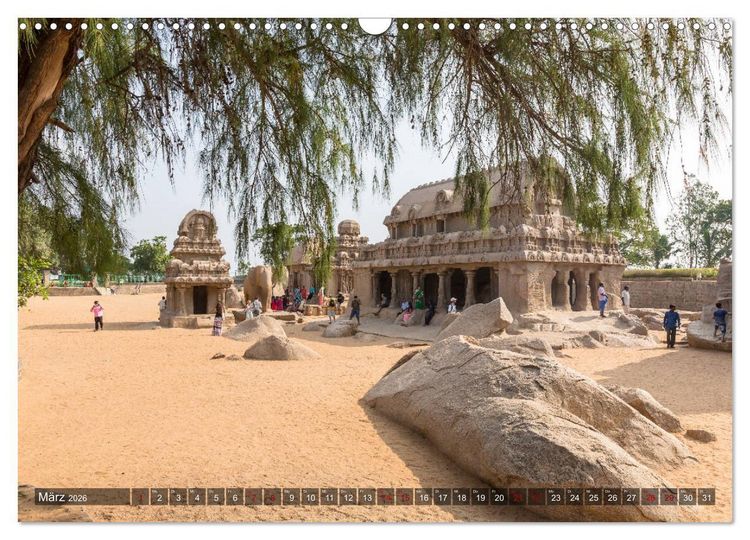 Produktbild: Indien - Mahabalipuram (Wandkalender 2026 DIN A3 quer), CALVENDO Monatskalender