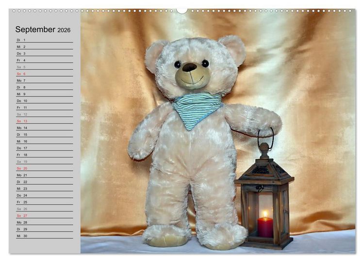 Produktbild: TEDDYB&Auml;R, OH TEDDYB&Auml;R... (hochwertiger Premium Wandkalender 2026 DIN A2 quer), Kunstdruck in Hochglanz