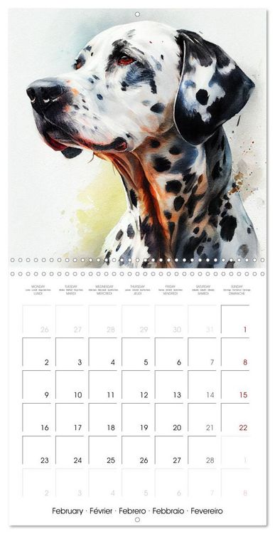 Produktbild: Dog Breeds in Watercolor (Wall Calendar 2026 12 &times; 12 Inch) CALVENDO 12 Month Wall Calendar