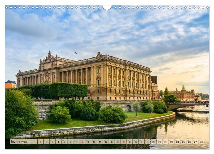 Produktbild: Stockholm - Vues maritimes (Calendrier mural 2026 DIN A3 vertical), CALVENDO calendrier mensuel