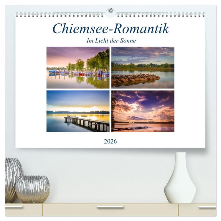Produktbild: Chiemsee-Romantik (hochwertiger Premium Wandkalender 2026 DIN A2 quer), Kunstdruck in Hochglanz