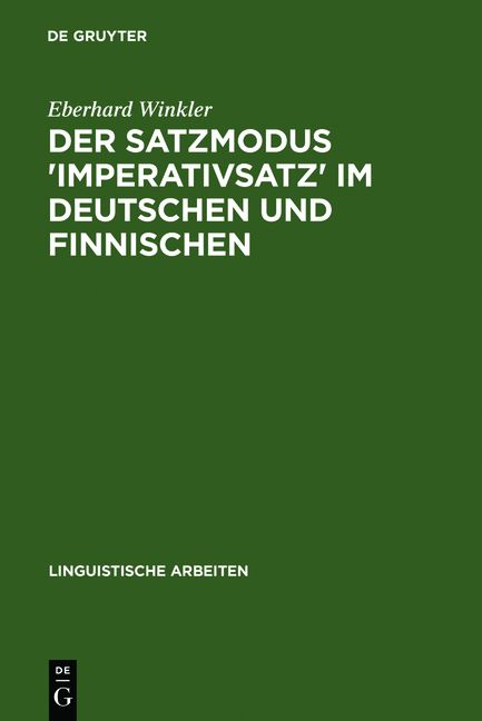 Produktbild: Der Satzmodus 'Imperativsatz' im Deutschen und Finnischen