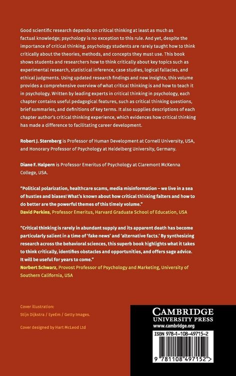 Produktbild: Critical Thinking in Psychology