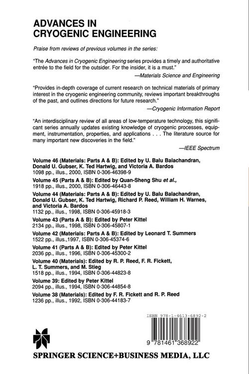 Produktbild: Advances in Cryogenic Engineering