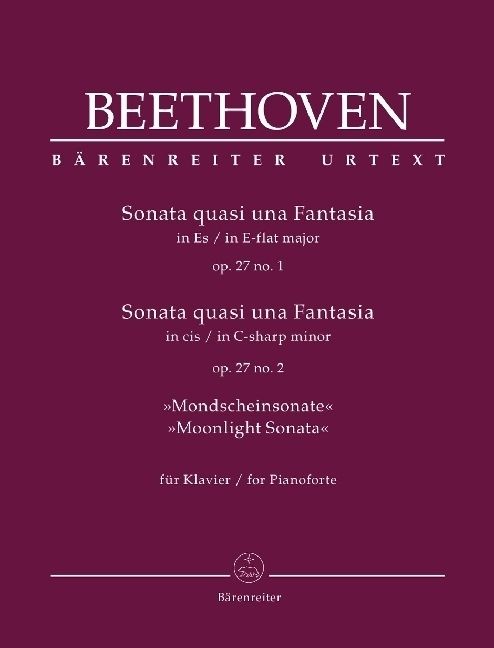 Produktbild: Sonata quasi una Fantasia f&uuml;r Klavier Es-Dur, cis-Moll op. 27, 1+2 "Mondscheinsonate"