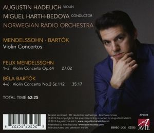 Produktbild: Bartok,Mendelssohn Violin Concertos