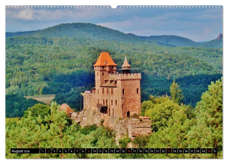Produktbild: Burgen- und Schl&ouml;sserreise durch Deutschland (Wandkalender 2026 DIN A2 quer), CALVENDO Monatskalender